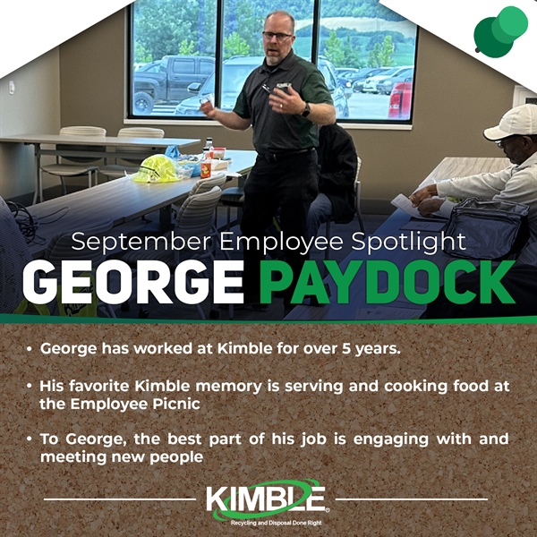 September 2024 Employee Spotlight: George Paydock